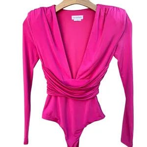 Lovers + Friends Anya Long Sleeve Pink Bodysuit Women’s X-Small thumbnail 8