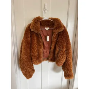 NWT Anthropologie Maeve teddy faux fur jacket size medium thumbnail 9