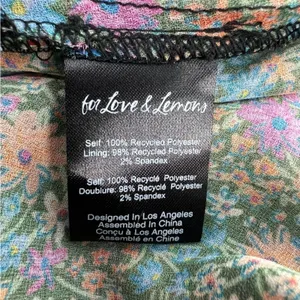 For Love & Lemons Brittany ruffle Midi balloon sleeve floral Dress Size‎ M thumbnail 9