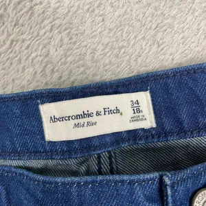 Abercrombie & Fitch Jeans Womens 34 Blue Wide Leg Mid Rise Baggy Streetwear 18 thumbnail 7