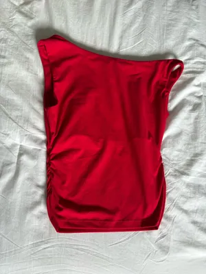 Amazon Red Asymmetrical Top thumbnail 2