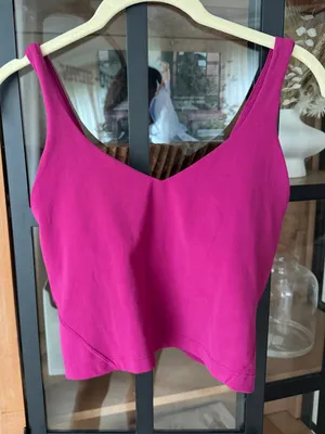 Lululemon Align Tank Top sports bra Magenta Purple berry cropped thumbnail 2