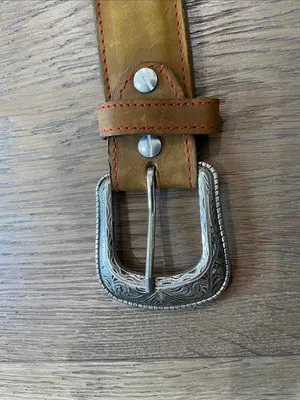 La Sierra Boots Women’s Rose Embroidered Western Cowgirl Leather Belt Size 34 thumbnail 3