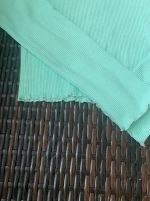 American Eagle Mint Waffle Henley thumbnail 4