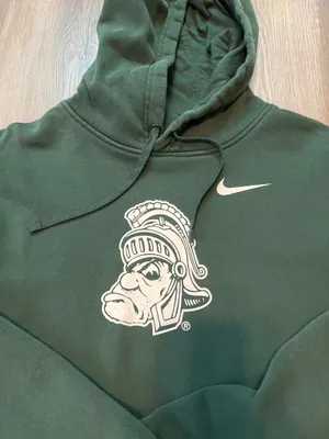 Men's Nike Green Michigan State Spartans Legacy Logo Club Fleece Pullover Hoodie thumbnail 2
