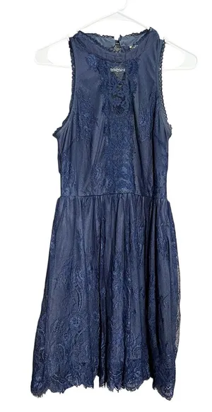 Altar'd State Size Small Navy Lace Mini Dress Fully Lined Prom Formal Sorority thumbnail 1