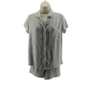 Stars Above Women's Gray Cloud Knit Pajama Top Shorts Set Xsmall thumbnail 2