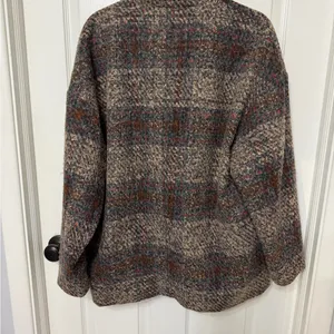 MOLLY BRACKEN plaid double breasted wool tweed coat‎ large thumbnail 6