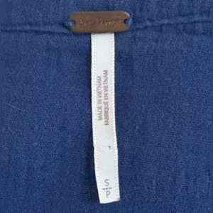 Free People Changing Horizons Gauze‎ Blue Pullover Top EUC Size Small thumbnail 5