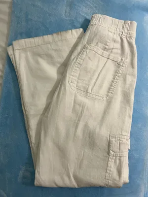 White linen hollister cargo pants thumbnail 3