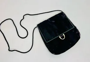 Vintage 70's Magid Handmade Black Velvet Formal Mini Bag thumbnail 2