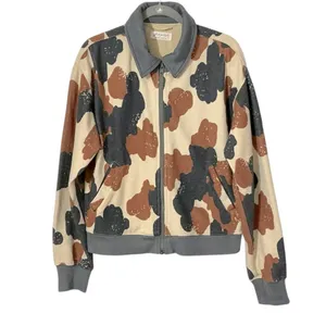 $148 FREE PEOPLE Cabin Cardigan zip jacket in happy cow combo S thumbnail 4