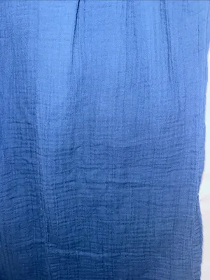Lotus & Luna Wide-Leg Smocked Waist Gauze Pants in Navy thumbnail 3