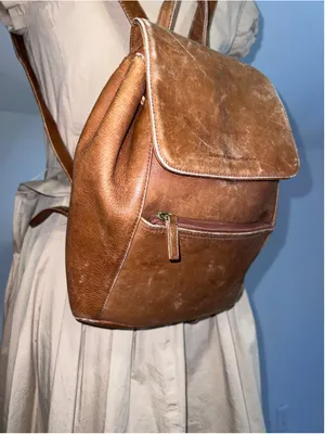 Women's Stone Mountain Brown Leather Backpack One Size thumbnail 10