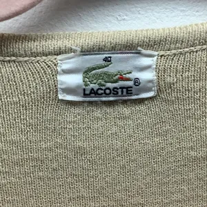 Lacoste Size 40 Women's Tan V-Neck Sweater. Preloved. thumbnail 3