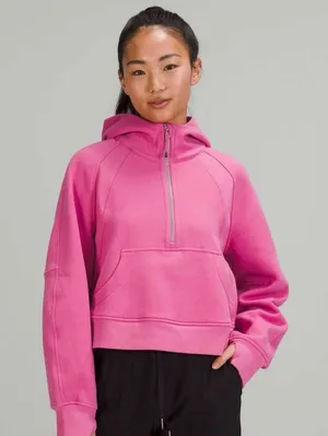 Lululemon Half-Zip Scuba- Pink Blossom Medium/Large thumbnail 1