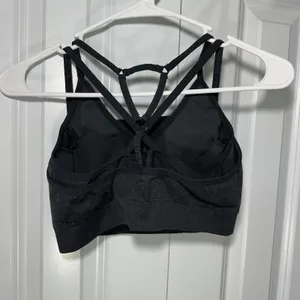 Gymshark Adapt Fleck Seamless Sports Bra Strappy Cage Back Seamless Marl Gray thumbnail 3