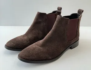 DNA Footwear Ankle Chelsea Boots‎ Booties Womens Size 37 Elastic Suede Brown thumbnail 1