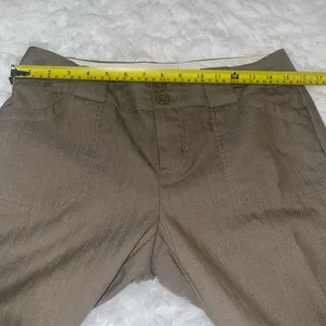 Gap stretch tan herringbone red pants trousers wide leg slacks woman’s 6A thumbnail 5