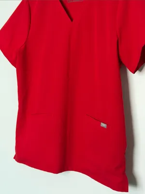 FIGS Casma Three Pocket Scrub Top Red Size Large L PO 5623 Medical Uniform thumbnail 2