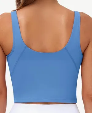 Amazon Womens' Sports Bra Longline Wirefree Padded with Medium Support thumbnail 4