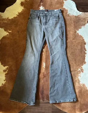 Lee faded black high rise flare jeans size 27 thumbnail 1