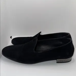Pedro Garcia Garan Loafers w Swarovski Crystals Black Suede Women’s EU 8 US 8 thumbnail 4