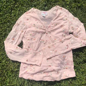 Beaded Sheer Pink Floral Long Sleeve Size XL thumbnail 2
