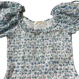LoveShackFancy Violet Smocked Mini Dress Blue Floral thumbnail 5
