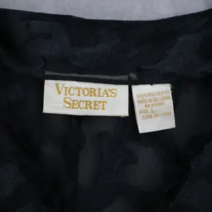 Victoria's Secret Blue Black Vintage Floral‎ Intimate Lingerie Sheer Dress Large thumbnail 5