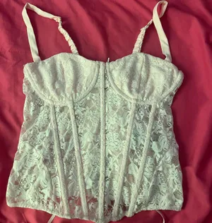Edikted light pink lace corset thumbnail 1
