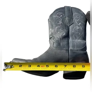 Sterling River 6.5 Gray Leather Cowgirl Western Boots Embroidered Mexico SRC 516 thumbnail 13