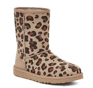UGG Genuine Sheepskin Lined Leopard Print Boots, Size 7 New in Box thumbnail 1