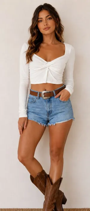 Altar'd State Twist Front Long Sleeve Crop Top  thumbnail 1