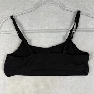 Quince Women Black Nylon Spandex Stretch Scoop Neck Bralette MSL001 Medium NWOT thumbnail 3