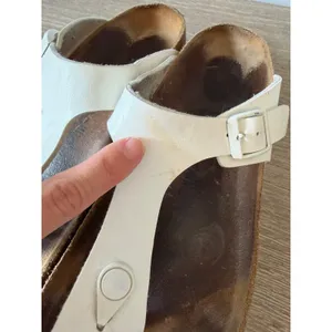 Papillio Birkenstock Gizeh Platform Sandals Womens White Size 40 US 9-9.5 thumbnail 5
