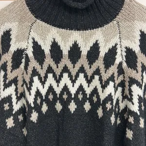 Gianni Bini Fair Isle‎ Mock Neck Knit Sweater SEE DETAILS REGARDING COLOR OF SWEATER. thumbnail 8