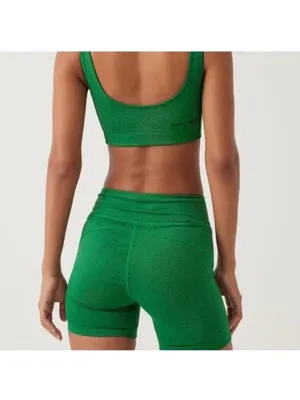 NWT Outdoor Voices Warmup 5" Biker Short XXS Spearmint Green Workout Mid Rise thumbnail 3