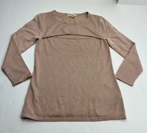 L'Agence Jocelyn 3/4 Sleeve Cutout Sweater Blush‎ Pink Womens Stretch Small NWOT thumbnail 1