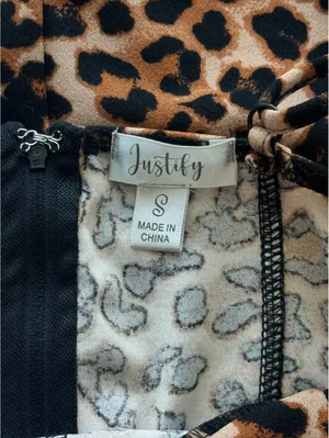 Justify Leopard Print Bodycon Mini Dress Size Small Y2K Trendy Coquette thumbnail 6