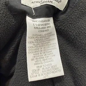 Athletic Works Women’s Black Quitted Puffer Vest Size 2X thumbnail 7