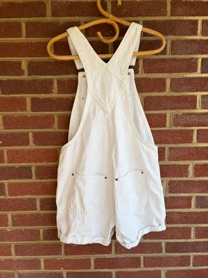 Old Navy White Overall Shorttails Women’s Small thumbnail 2