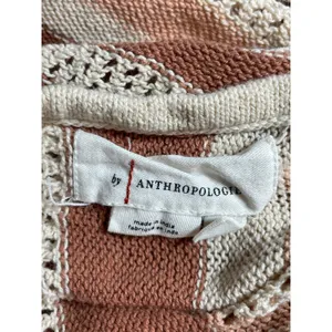 Anthropologie Womens Multicolor Striped Knit Side Tie Boho Poncho Sweater Top OS thumbnail 9