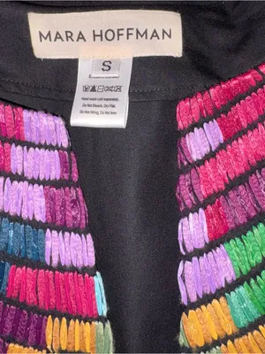 Anthropologie Mara Hoffman Radial Embroidered Tunic Dress in Black Multi Small thumbnail 7