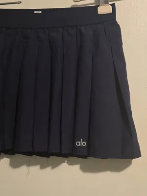 ALO Yoga Navy Pleated Skater Skort thumbnail 7