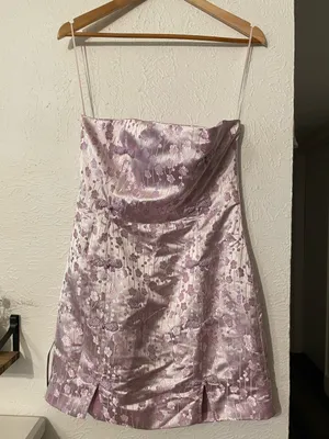 NWT Revolve Sau Lee Jodie Dress Lilac Ash Strapless Mini Dress Size 10 thumbnail 3