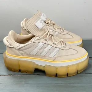 Adidas Ivy Park Super Super Sleek Platfor Sneakers Beige Yellow GZ389 Womens 9.5 thumbnail 3