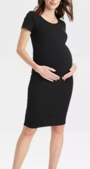 Maternity knee length short sleeve tshirt dress size Xs New with tags in… thumbnail 1