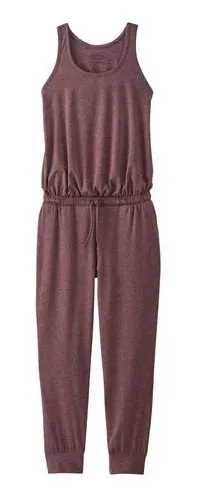 Patagonia Women Seabrook Jumpsuit Sz S Sleeveless Casual Purple‎ Stretch Jogger thumbnail 1