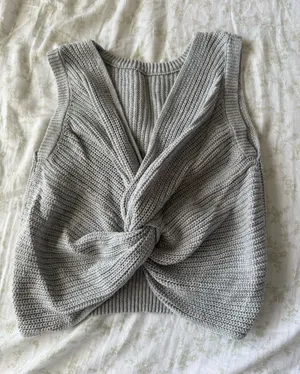 Miou Muse Twist Back Tank Top Gray Size XS thumbnail 1